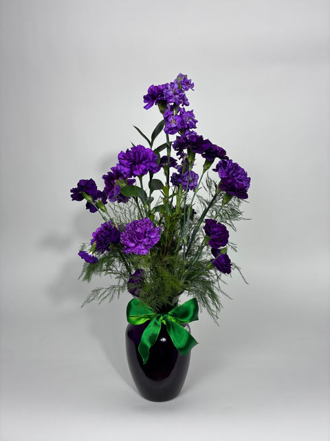 Purple Elegance Vase Arrangement