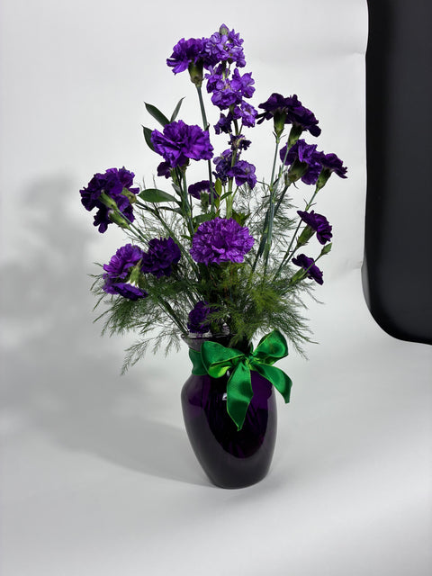 Purple Elegance Vase Arrangement
